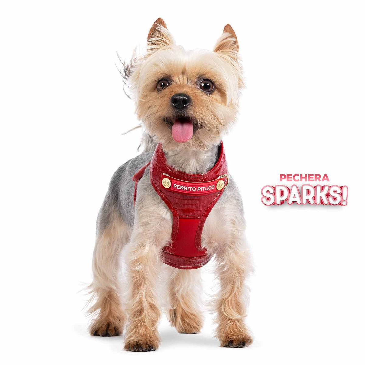 PERRITO PITUCO - PECHERA PERRITO PITUCO SPARKS ROJA TALLA L PLUS