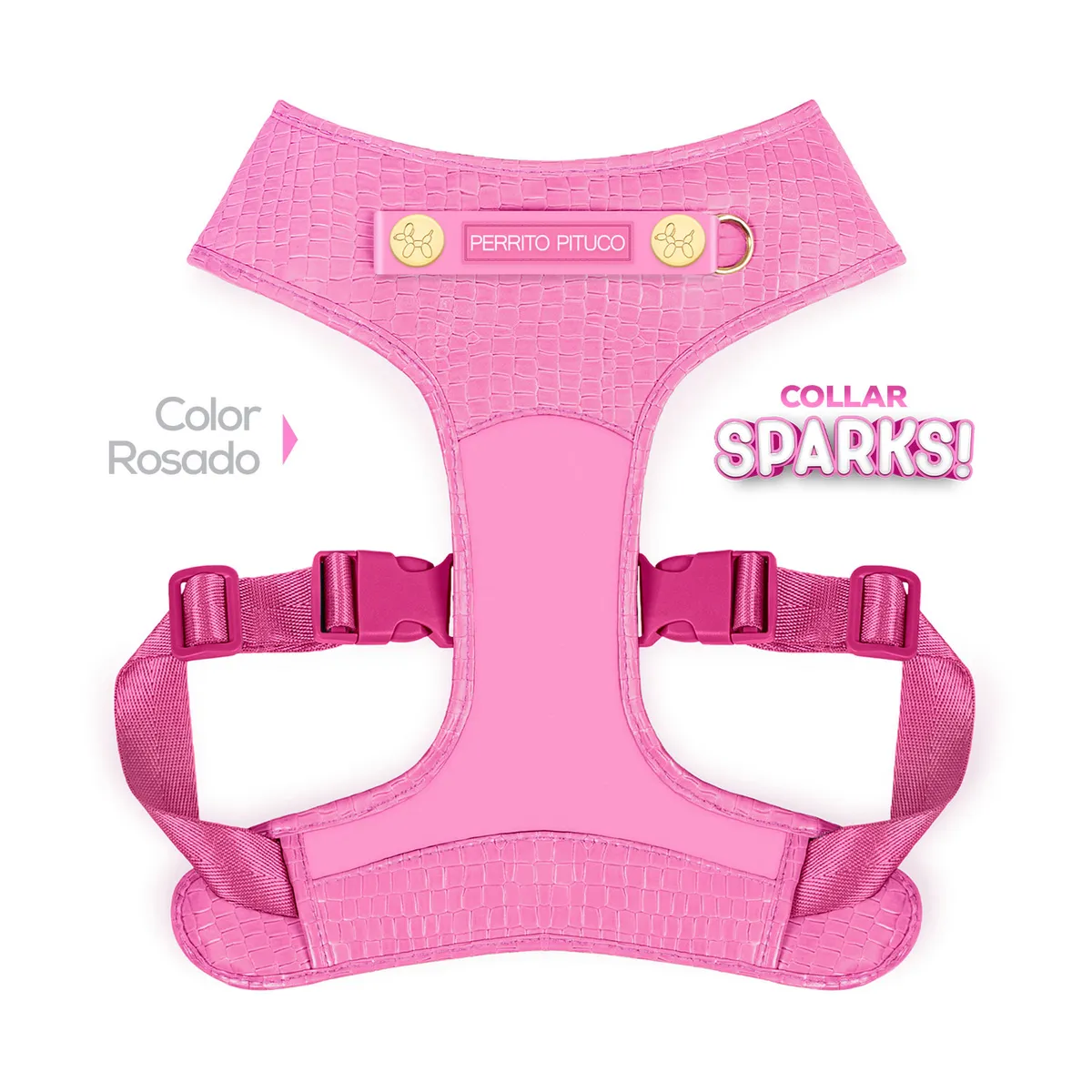 PERRITO PITUCO - PECHERA PERRITO PITUCO SPARKS ROSADA TALLA L