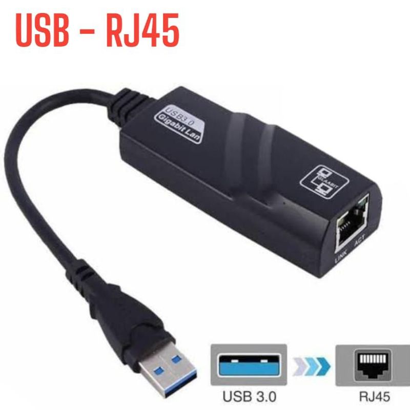 OEM - Adaptador de Red RJ45 LAN USB 3.0 Gigabit Ethernet para PC