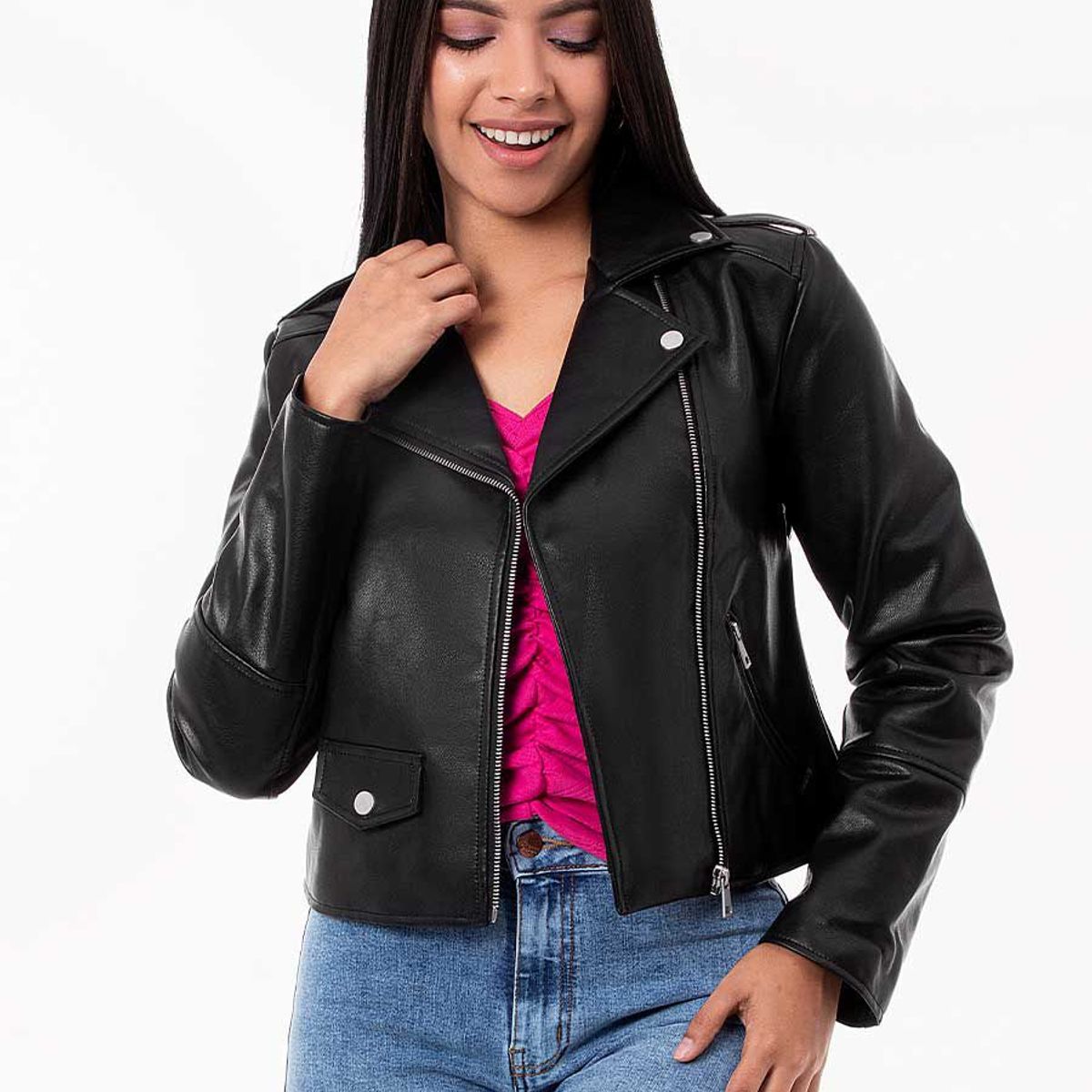 GOCCOS - Casaca Cuerina Mujer Firsta