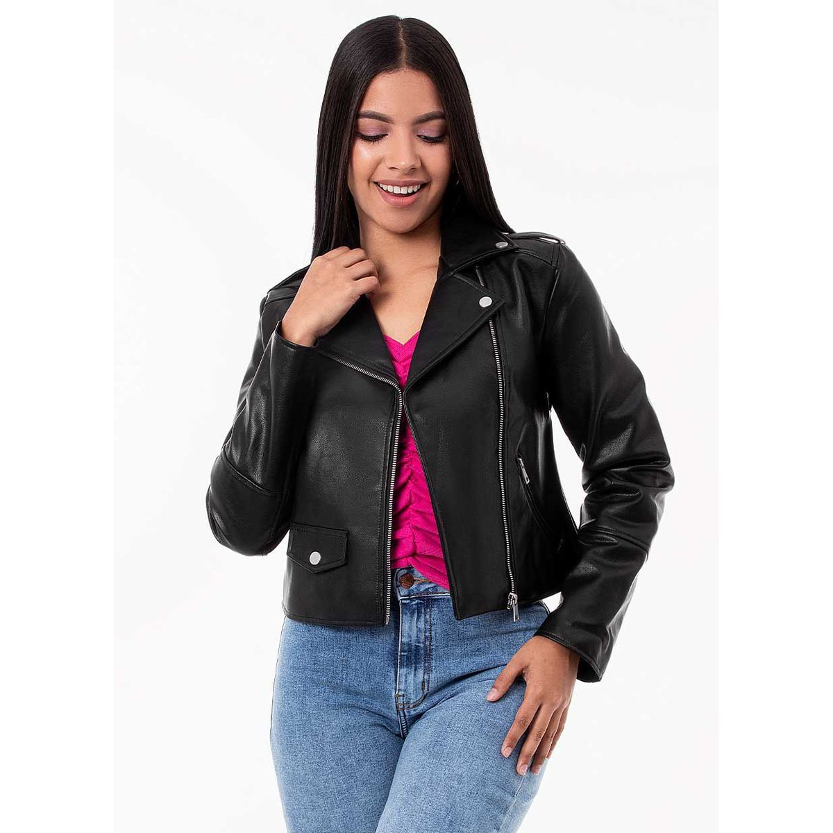 GOCCOS - Casaca Cuerina Mujer Firsta