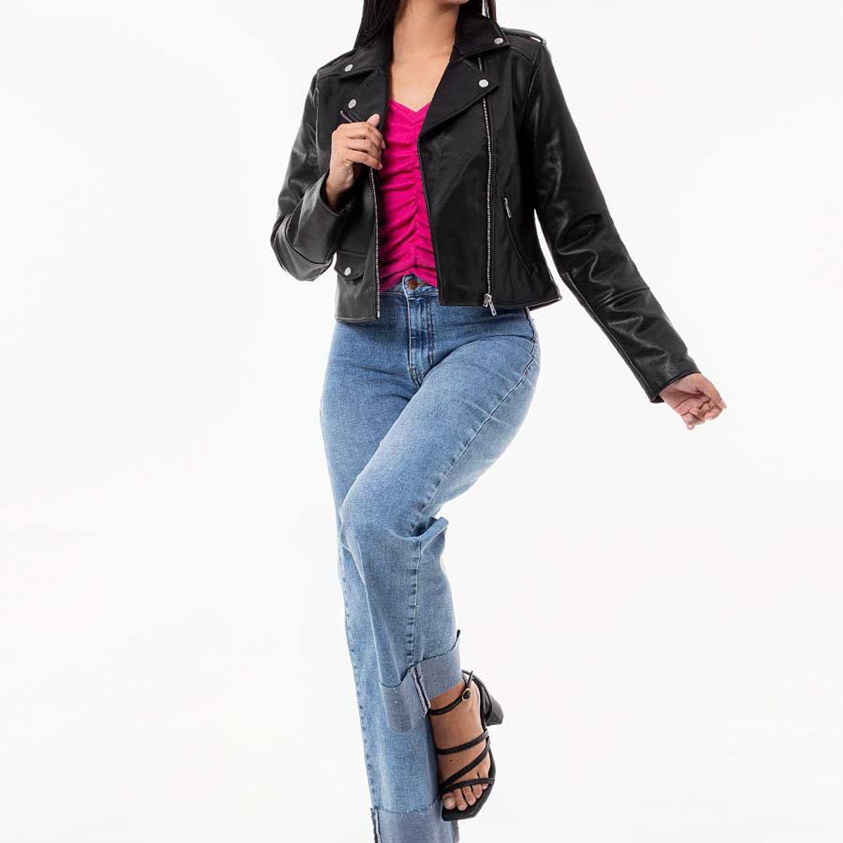GOCCOS - Casaca Cuerina Mujer Firsta