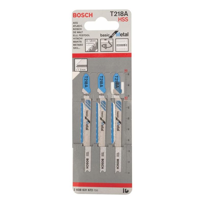 BOSCH - Juego De Hoja Para Calar 92 Mm P/ Metal 3 Und Bosch T218 A