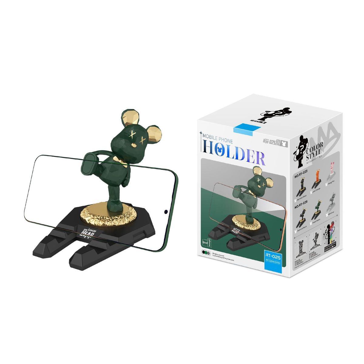 GENERICO - Soporte de teléfono universal diseño de ratón - Verde