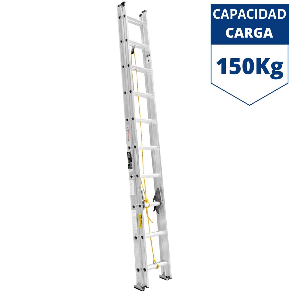 TRUPER - Escalera telescópica 20 peldaños, Truper