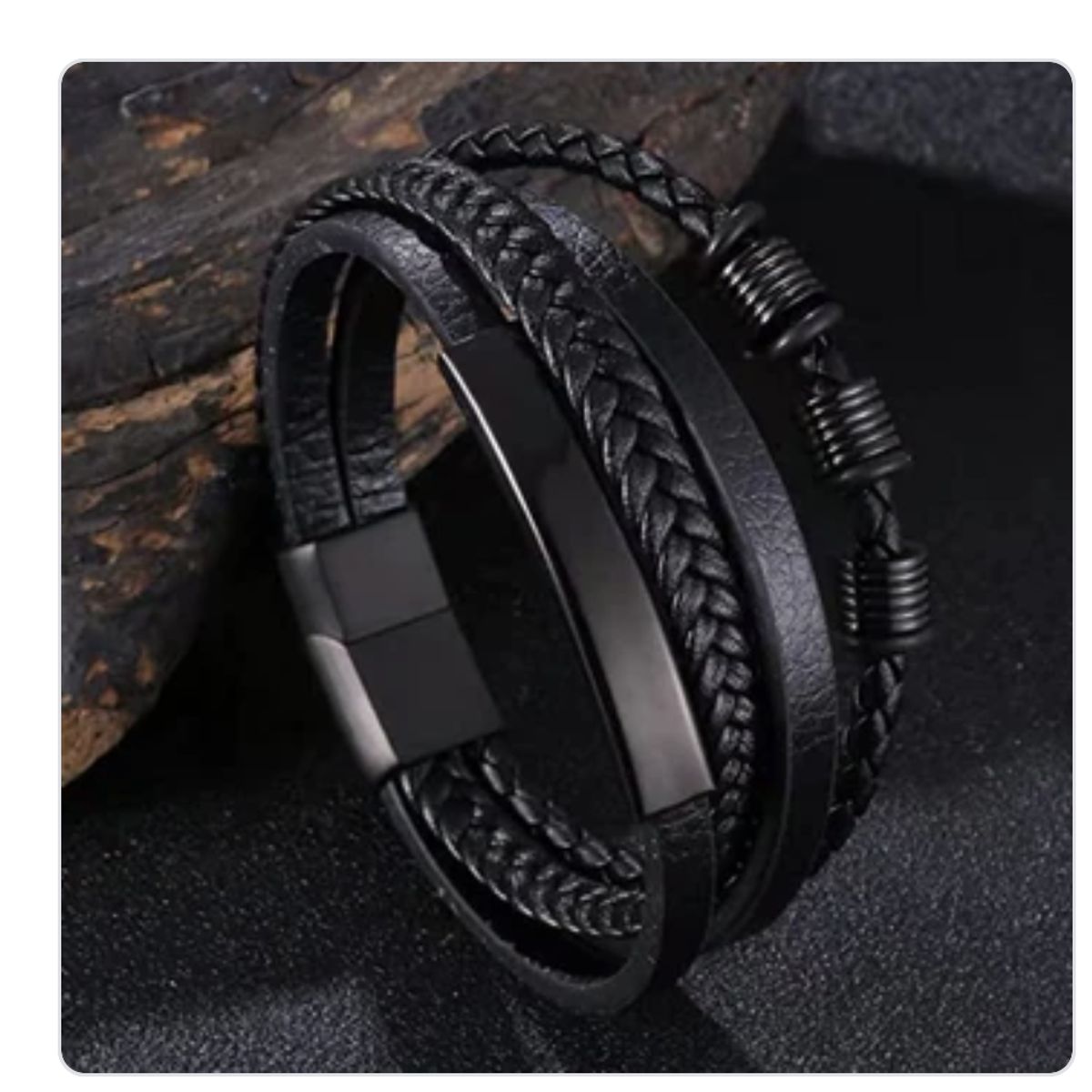 AURELA - Pulsera de Cuero para hombres