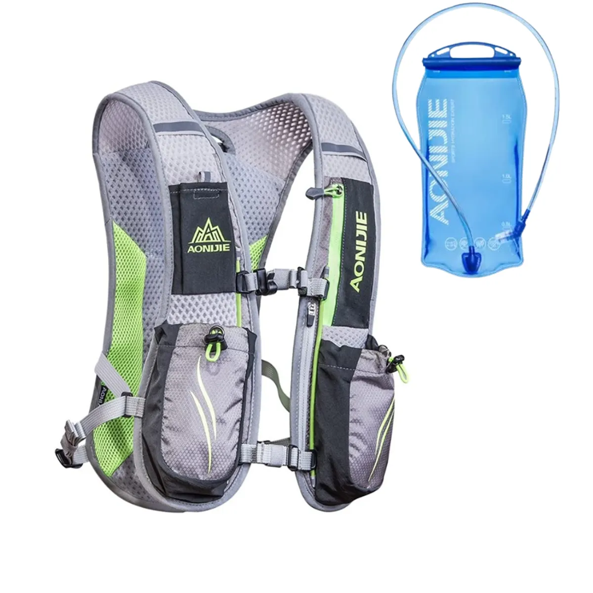 AONIJIE - Chaleco de hidratación Aonijie Trail Running Maratón Plomo