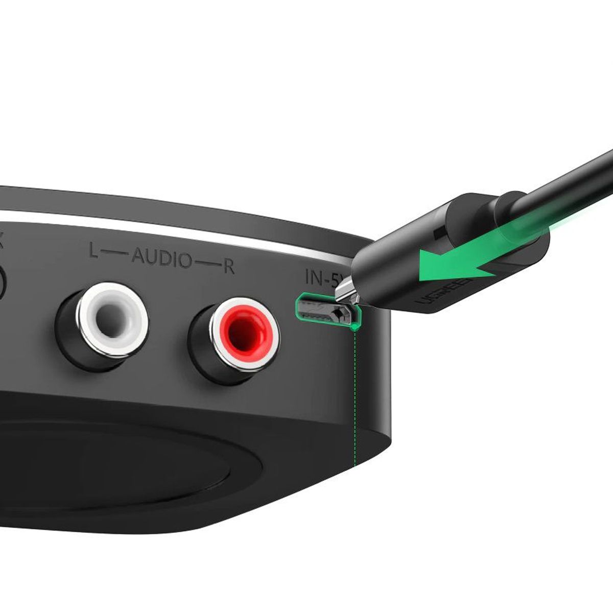 UGREEN - Receptor Bluetooth 5.3 RCA Compatible con Equipos 3.5mm Auxiliar