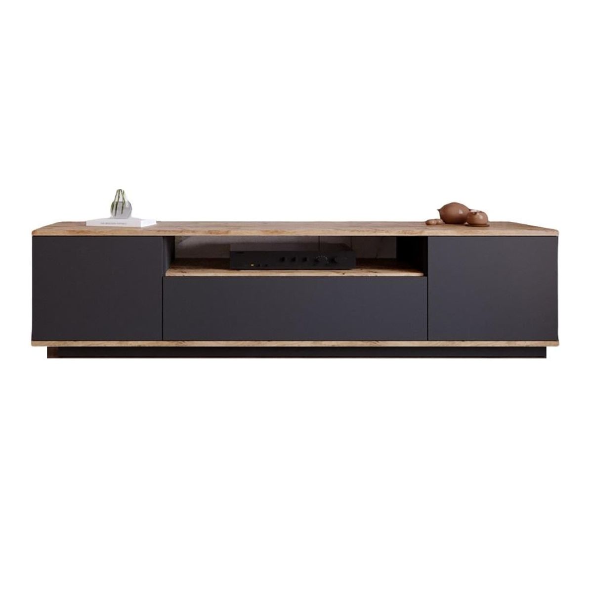 STARHOME - CENTRO DE ENTRETENIMIENTO STARHOME CONTINENTAL PLOMO Y ROBLE