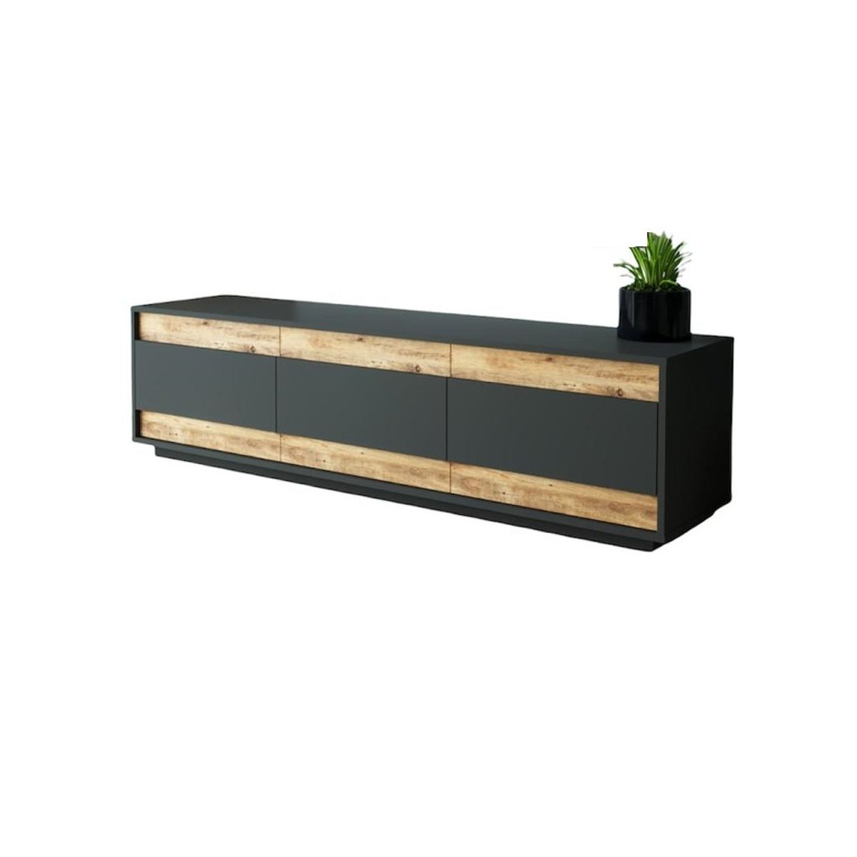STARHOME - CENTRO DE ENTRETENIMIENTO STARHOME SOUTHERN ROBLE Y NEGRO 65"