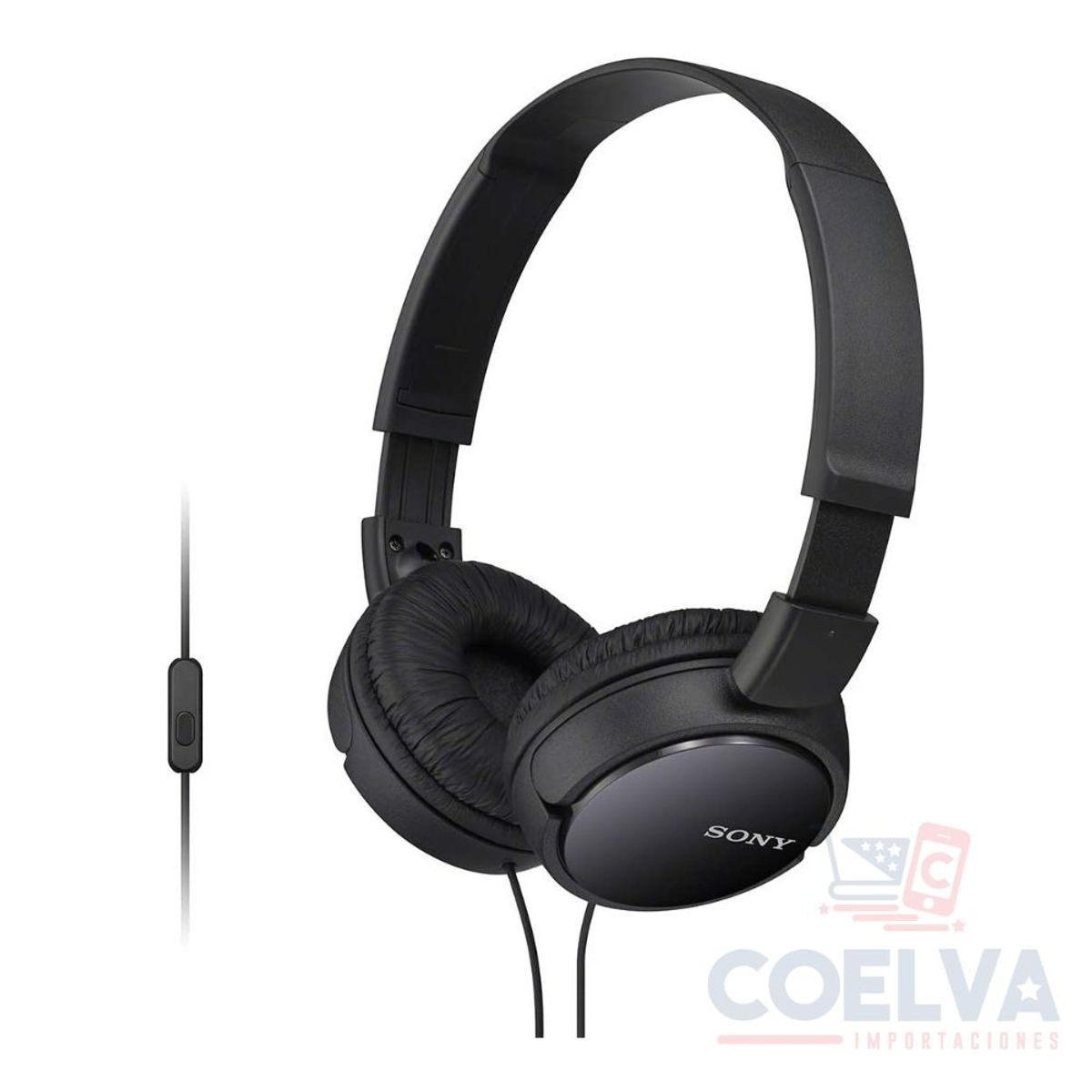 SONY - Sony MDR-ZX110AP High-Quality Powerful Sound Headphone - Negro