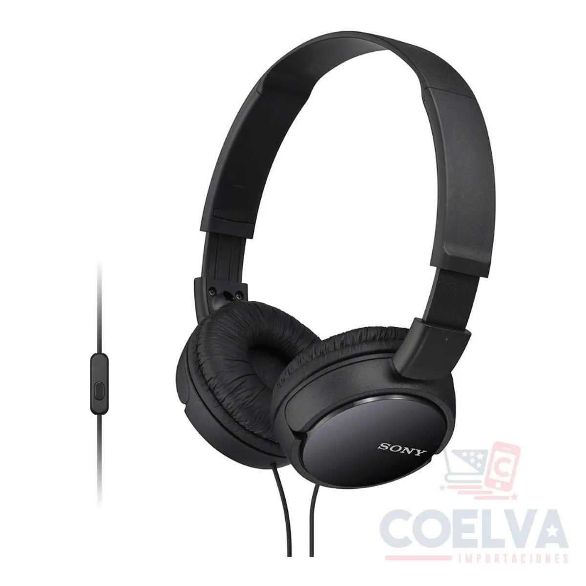 SONY - Sony MDR-ZX110AP High-Quality Powerful Sound Headphone - Negro