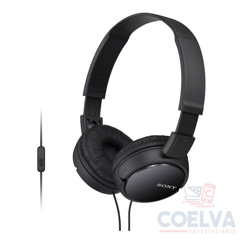 SONY - Sony MDR-ZX110AP High-Quality Powerful Sound Headphone - Negro