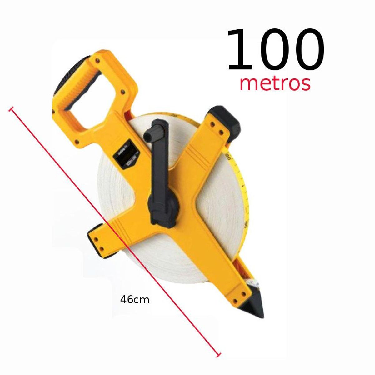 GENERICO - Wincha carrete 100 metros cinta métrica profesional retráctil huincha