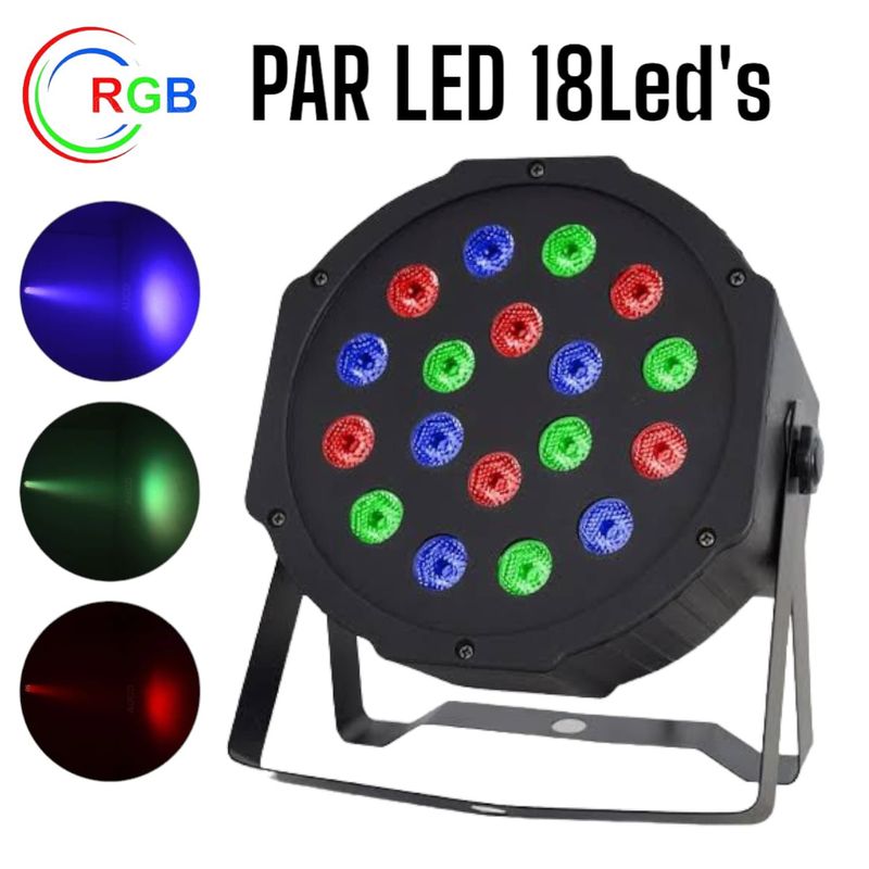 OEM - Par LED 18Leds de 3Watts de RGB AutoSound DMX520 Reflector Luces Color