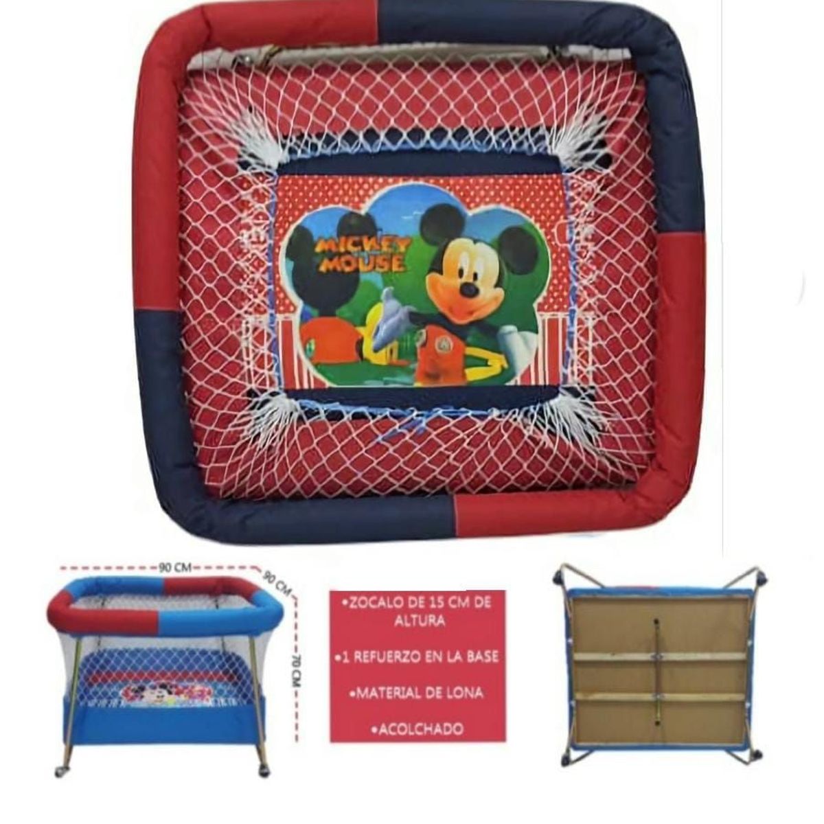 GENERICO - Corral para Bebe de Malla Reforzado Yo te cuido RED