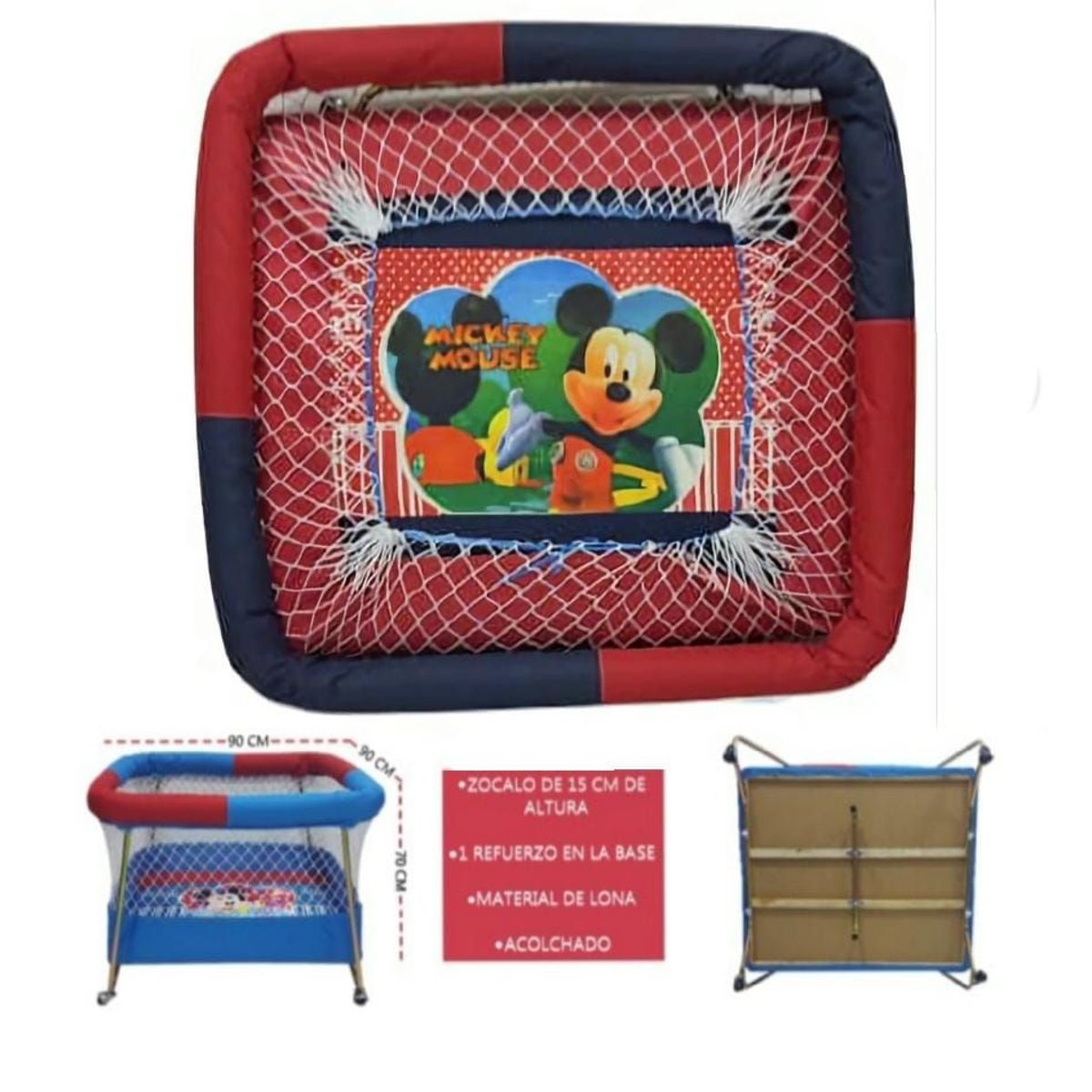 GENERICO - Corral para Bebe de Malla Reforzado Yo te cuido RED