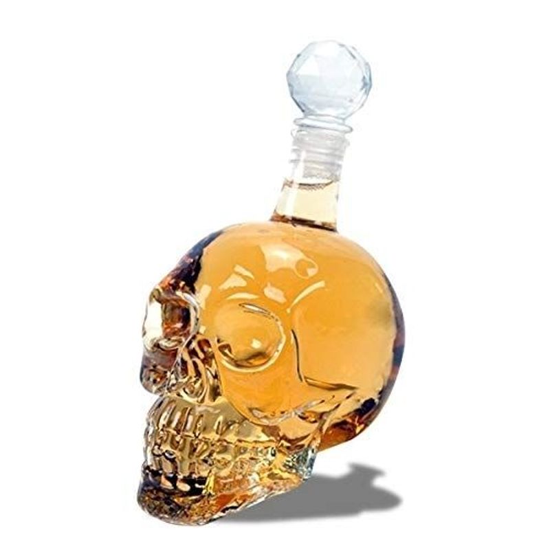 GENERICO - Botella Calavera de Crystal 1 Litro