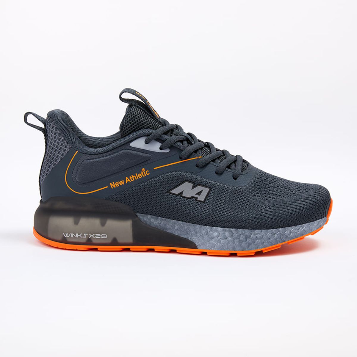 NEW ATHLETIC - ZAPATILLAS LIFESTYLE WINKS X47 GRIS OSCURO CON NARANJA PARA HOMBRE