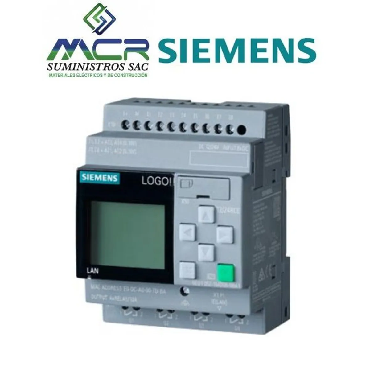 SIEMENS - MODULO PLC LOGO 12-24 RCE VDC 8E4S DISPLAY SIEMENS