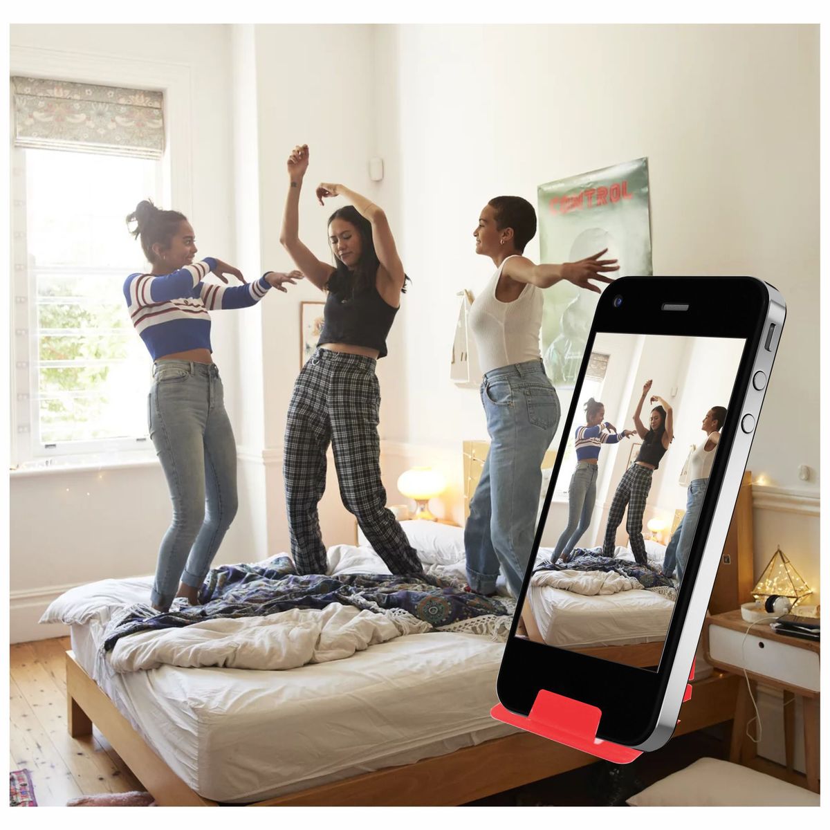 GENERICO - Pack 5 x Soporte Plegable de Escritorio para Celular portable