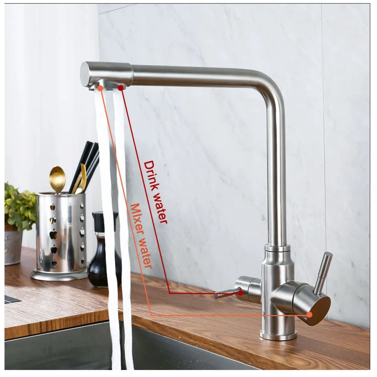 COBRA - Monocomando 3 vías con opción para filtro de agua marca COBRA