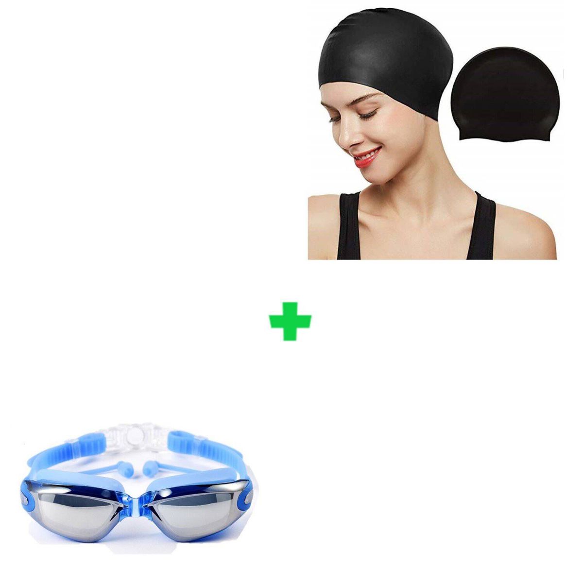 GENERICO - Pack Lentes Natación Full HD Protección UV  Gorro