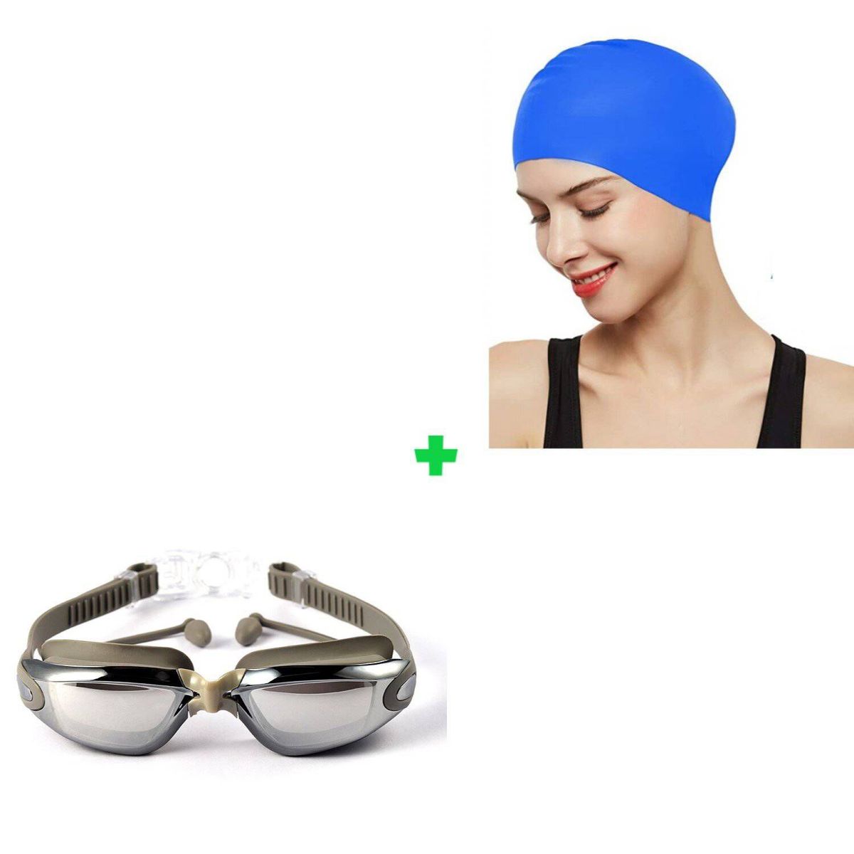 GENERICO - Pack Lentes Natación Full HD Protección UV  Gorro