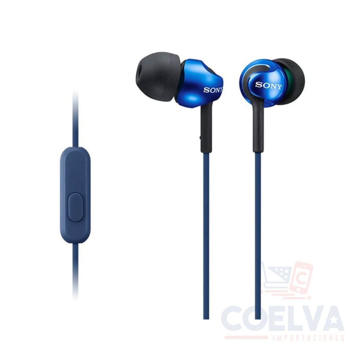 SONY - Sony MDR-EX110AP High-Quality Sound With Microphone - Azul