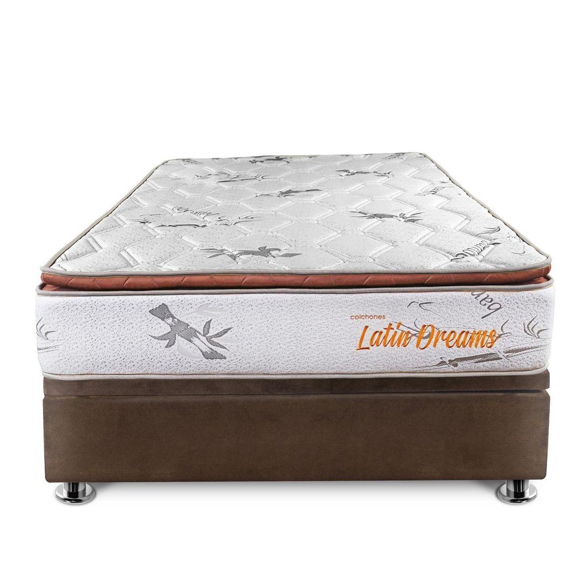 COLCHONES LATIN DREAMS - Cama Space con Pistones Pillow Top 2 Plz + 2 Almohadas + Protector