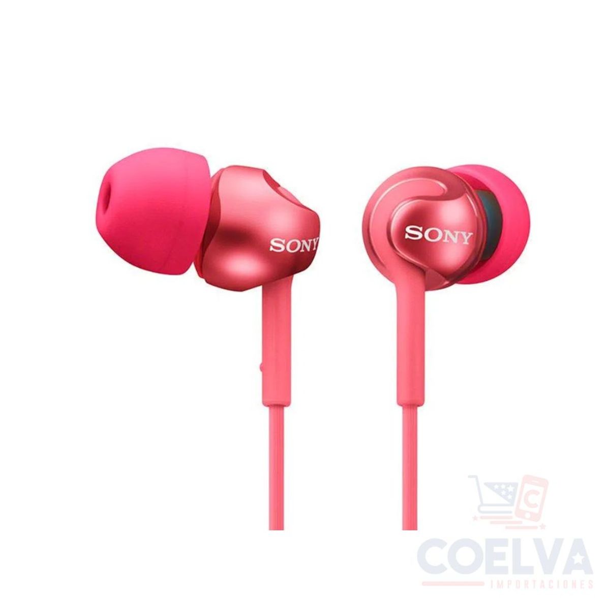 SONY - Sony MDR-EX110AP High-Quality Sound With Microphone - Rosado