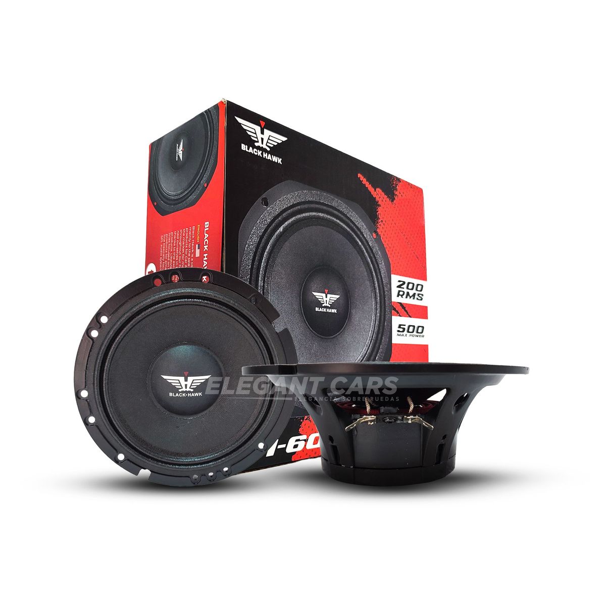 BLACK HAWK - Parlante Medio Rango Neodimio Black Hawk 500w Spl