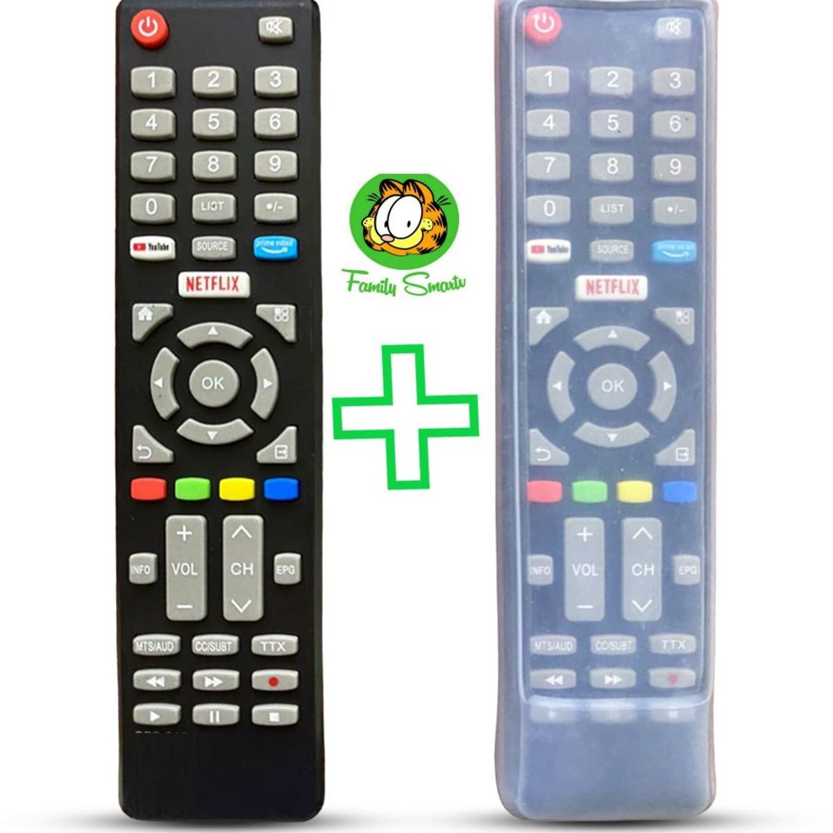 UNIVERSAL - Control Remoto Tv Smart Jvc Modelo Rm-c3287  Funda Silicona Suave