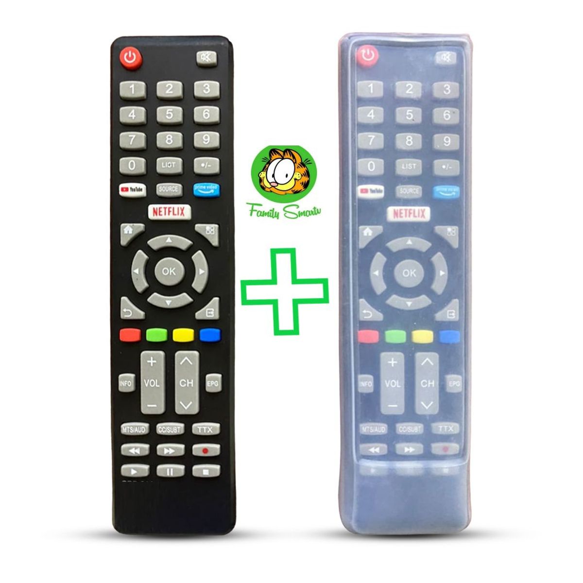 UNIVERSAL - Control Remoto Tv Smart Jvc Modelo Rm-c3287  Funda Silicona Suave