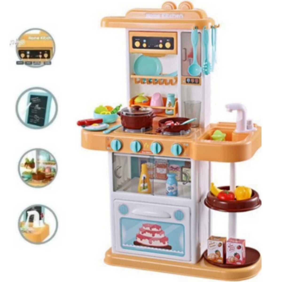 GENERICO - Set de cocina kitchen para niñas 43 piezas MELON