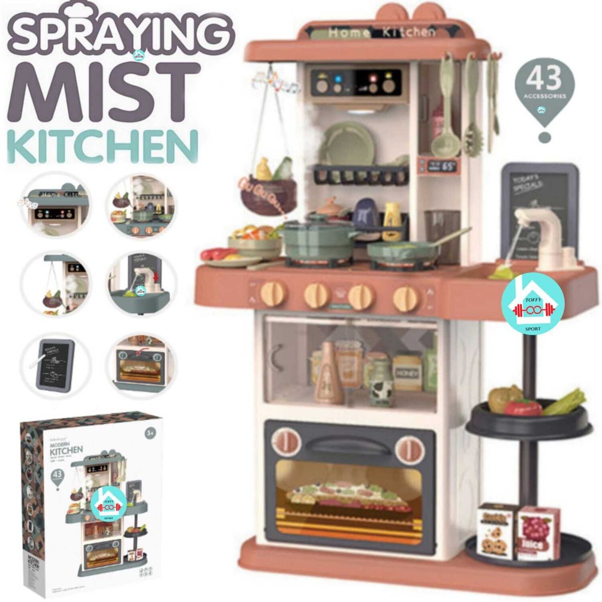 GENERICO - Set de cocina kitchen para niñas 43 piezas