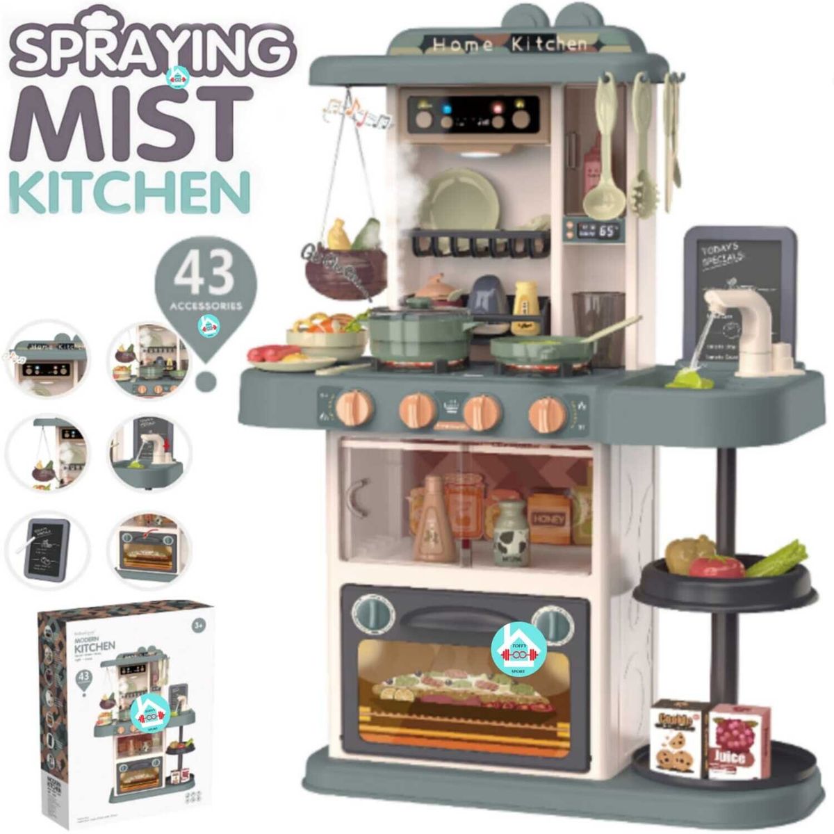 GENERICO - Set de cocina kitchen para niñas 43 piezas