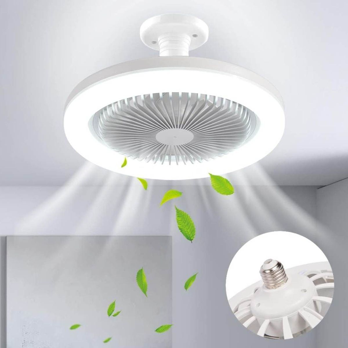 GENERICO - Foco Ventilador LED Ahorrador de 30W  Control de Comedor Dormitorio