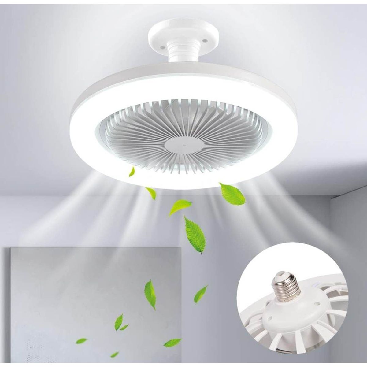 GENERICO - Foco Ventilador LED Ahorrador de 30W  Control de Comedor Dormitorio