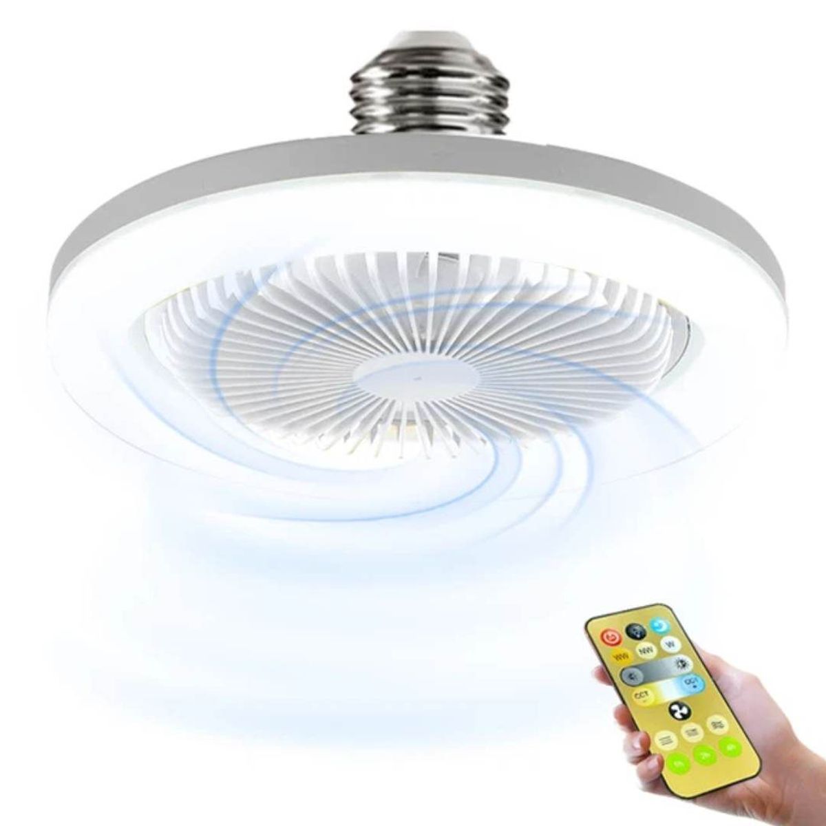 GENERICO - Foco Ventilador LED Ahorrador de 30W  Control de Comedor Dormitorio