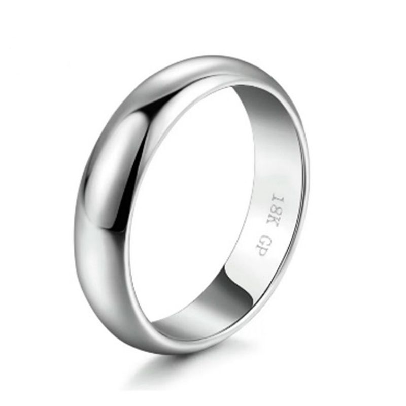 GENERICO - Anillo de Compromiso Eternal Love Bañado en Oro Blanco18K Aro Genieka