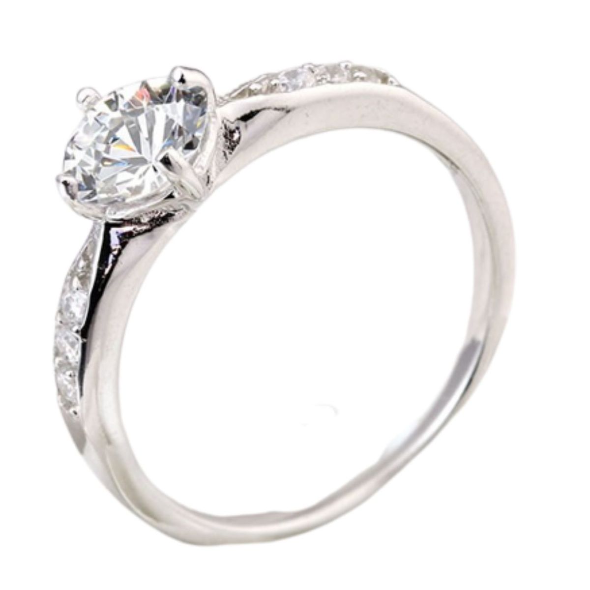 GENERICO - Anillo de Compromiso Dream Bañado en Oro Blanco18K Aro - Genieka