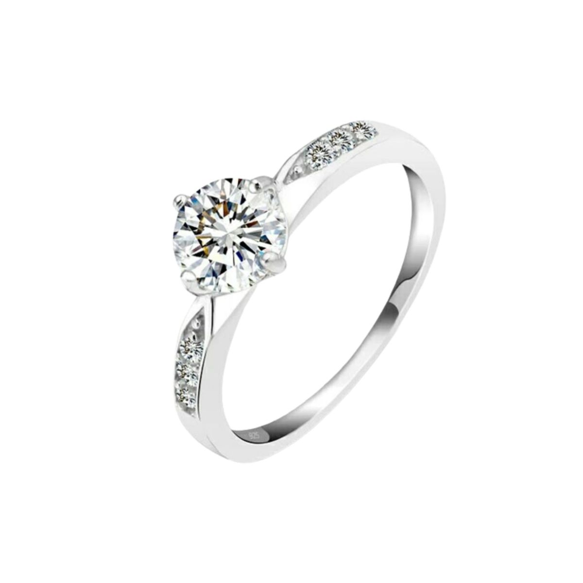 GENERICO - Anillo de Compromiso Dream Bañado en Oro Blanco18K Aro - Genieka