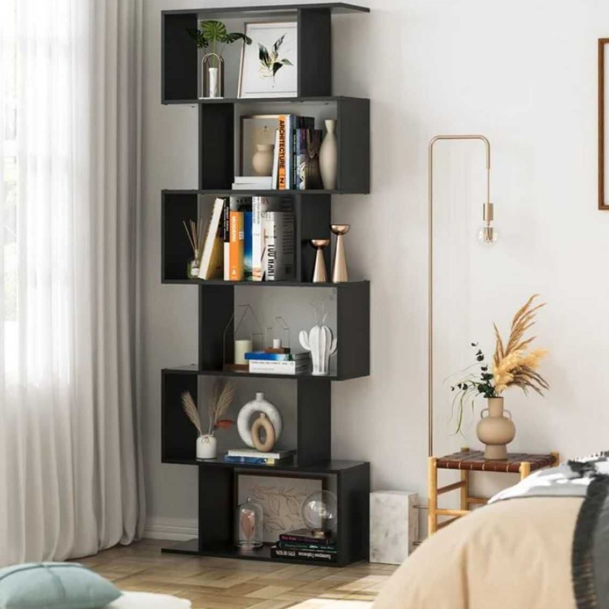 VENTITAS HOME - Librero Multifuncional Slovakia 184cm Ventitas Home Negro