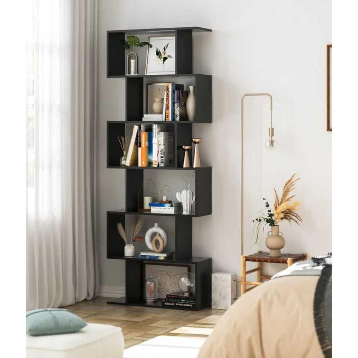 VENTITAS HOME - Librero Multifuncional Slovakia 184cm Ventitas Home Negro