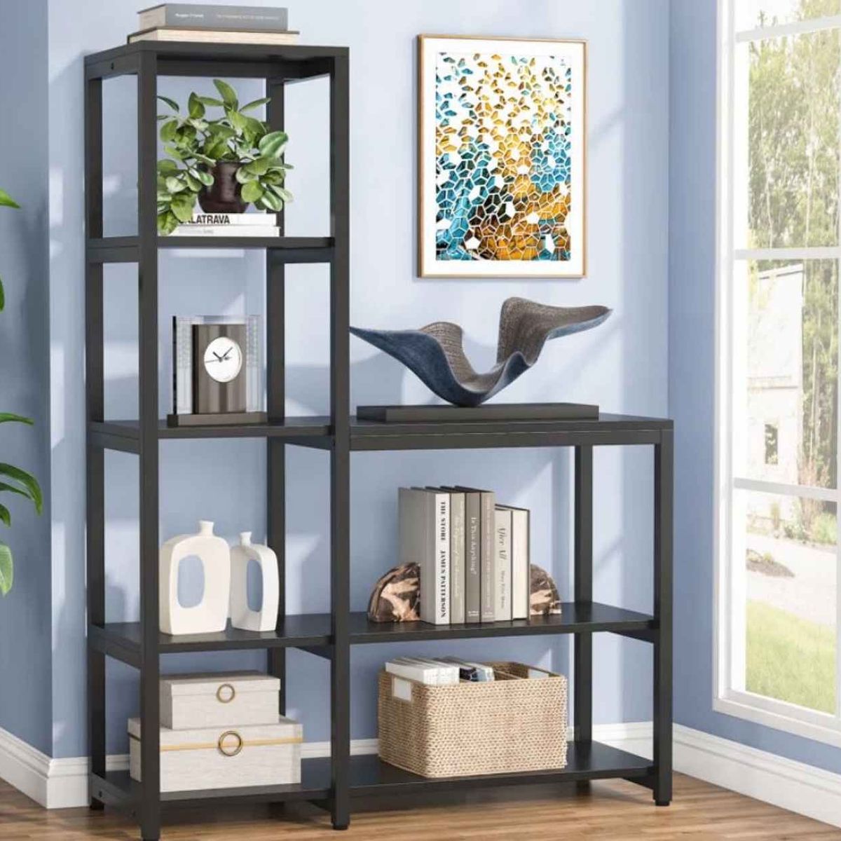 VENTITAS HOME - Librero Organizador Industrial Simón Ventitas Home Negro