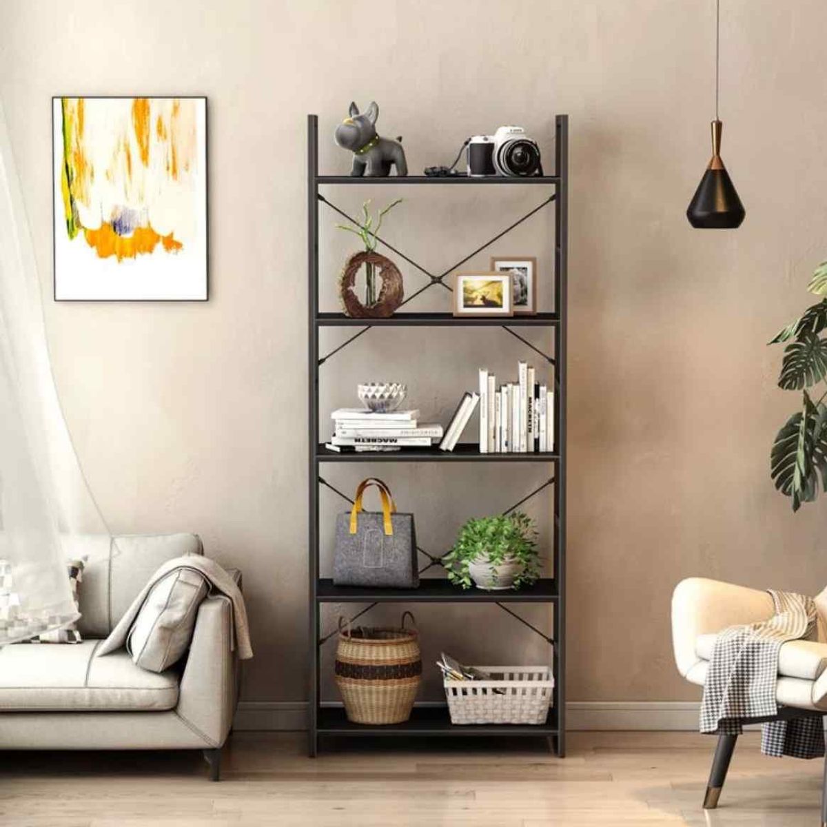 VENTITAS HOME - Estante Organizador Industrial Christine Ventitas Home Negro