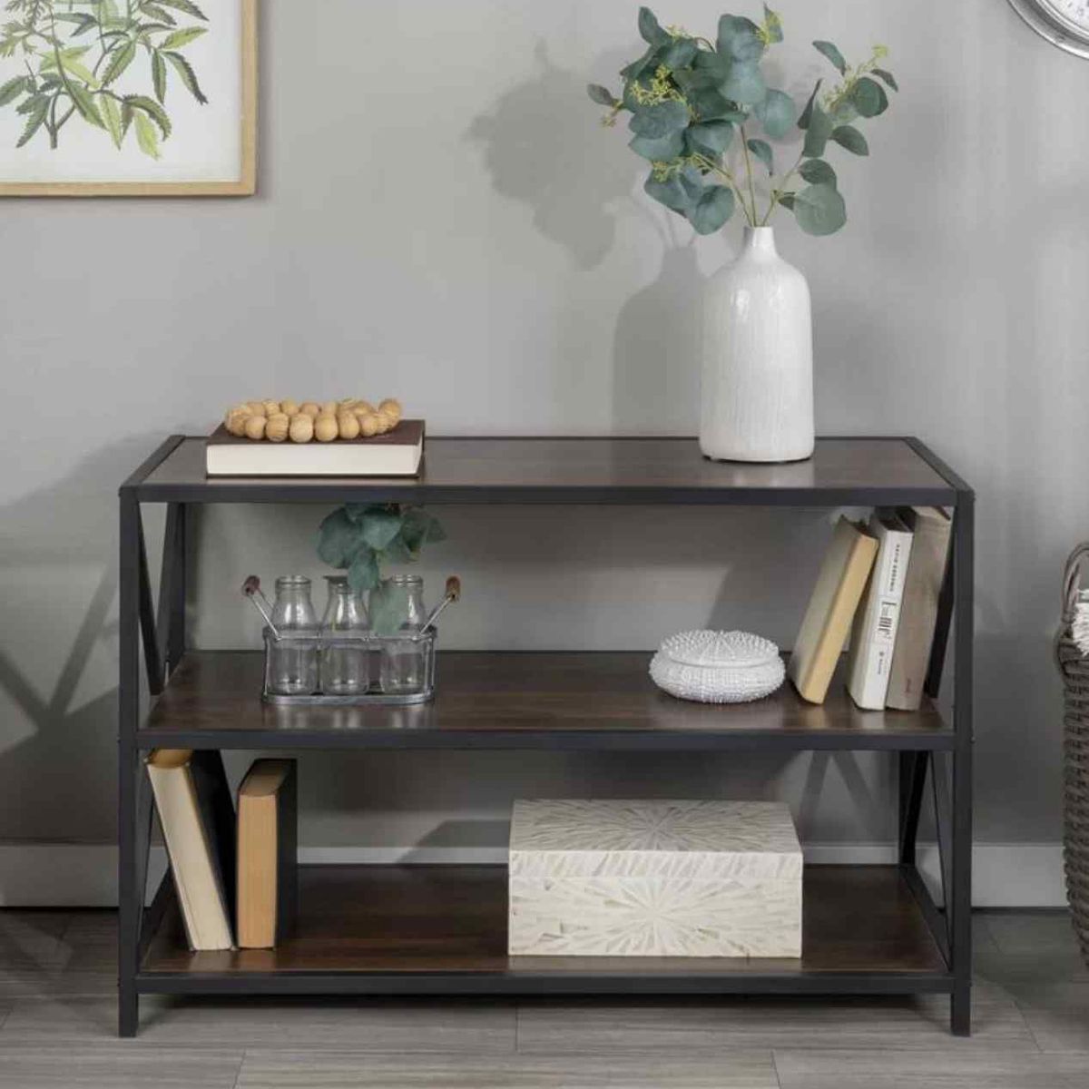 VENTITAS HOME - Estante Industrial Faxina Ventitas Home Wengue y Negro