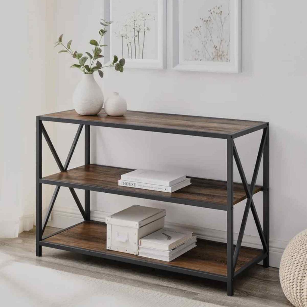 VENTITAS HOME - Estante Industrial Faxina Ventitas Home Gales y Negro