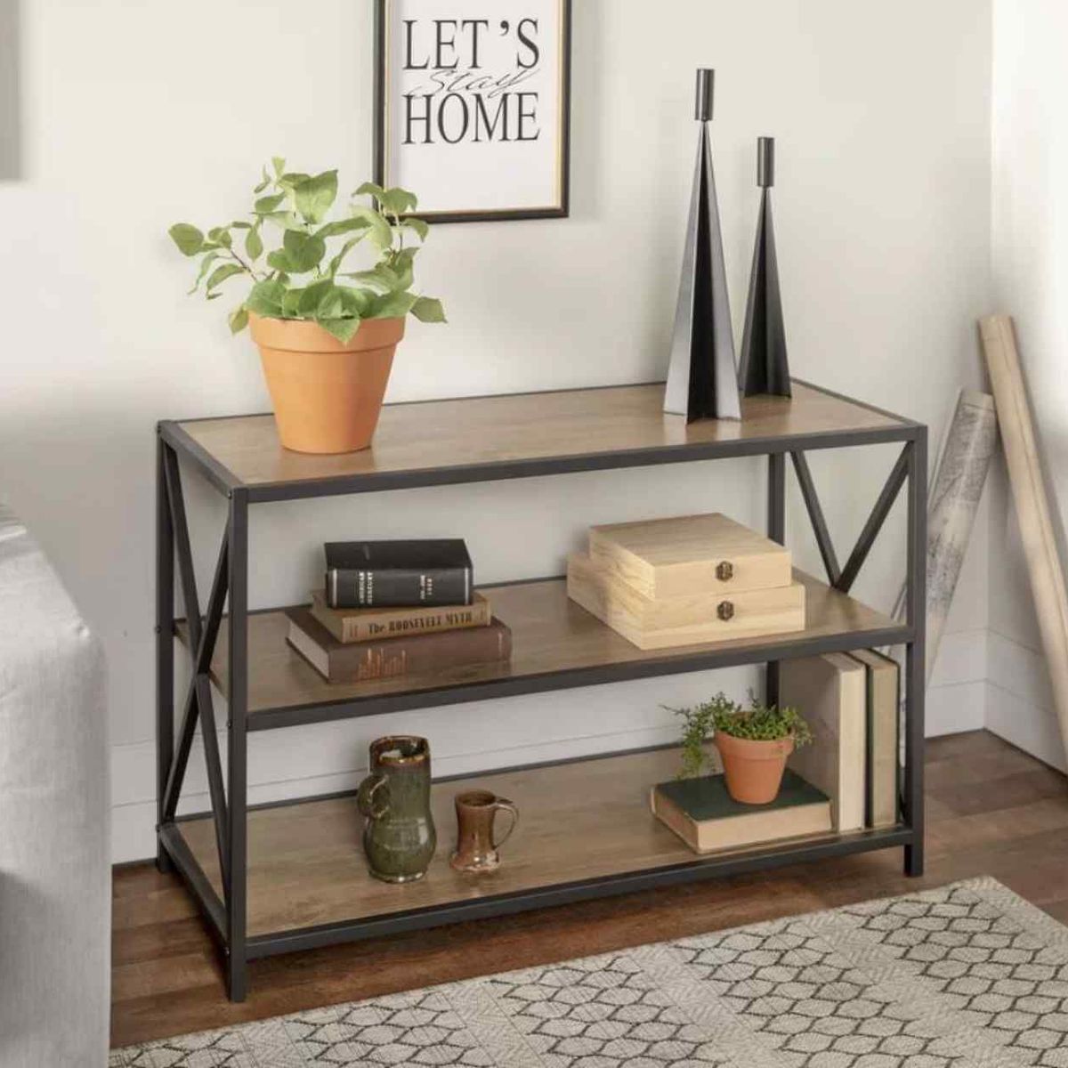 VENTITAS HOME - Estante Industrial Faxina Ventitas Home Espresso y Negro